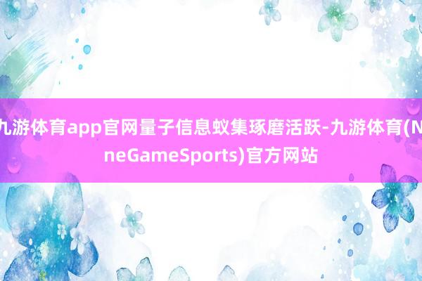 九游体育app官网量子信息蚁集琢磨活跃-九游体育(NineGameSports)官方网站