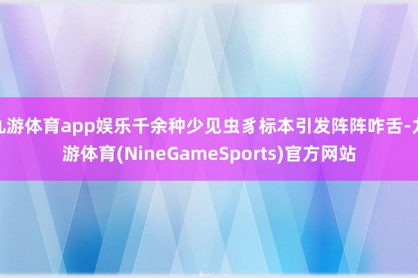 九游体育app娱乐千余种少见虫豸标本引发阵阵咋舌-九游体育(NineGameSports)官方网站