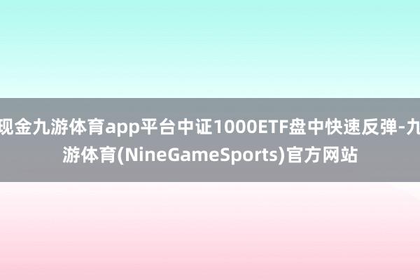 现金九游体育app平台中证1000ETF盘中快速反弹-九游体育(NineGameSports)官方网站